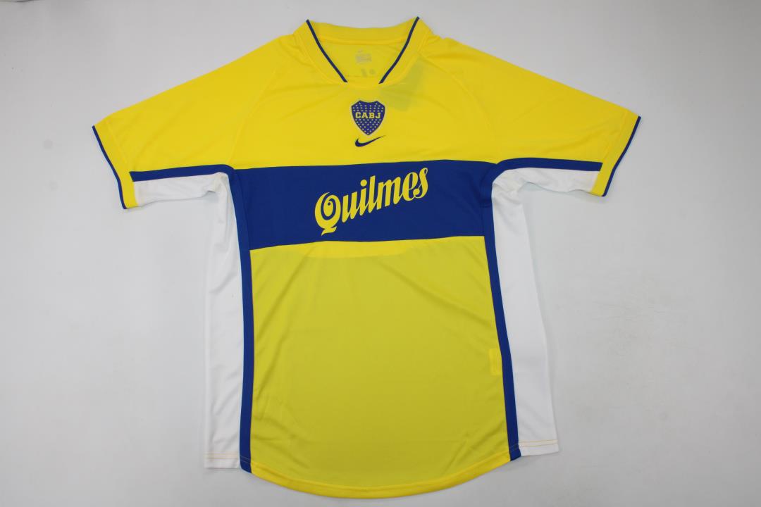 AAA Quality Boca Juniors 01/02 Away Yellow Soccer Jersey